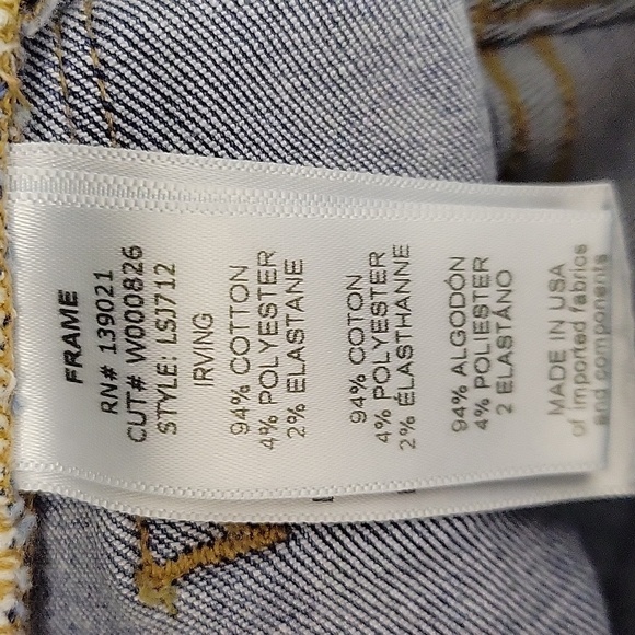 Frame Le Skinny De Jeanne Sz 6 Distressed Jeans Sz 26. Irving - Picture 6 of 6